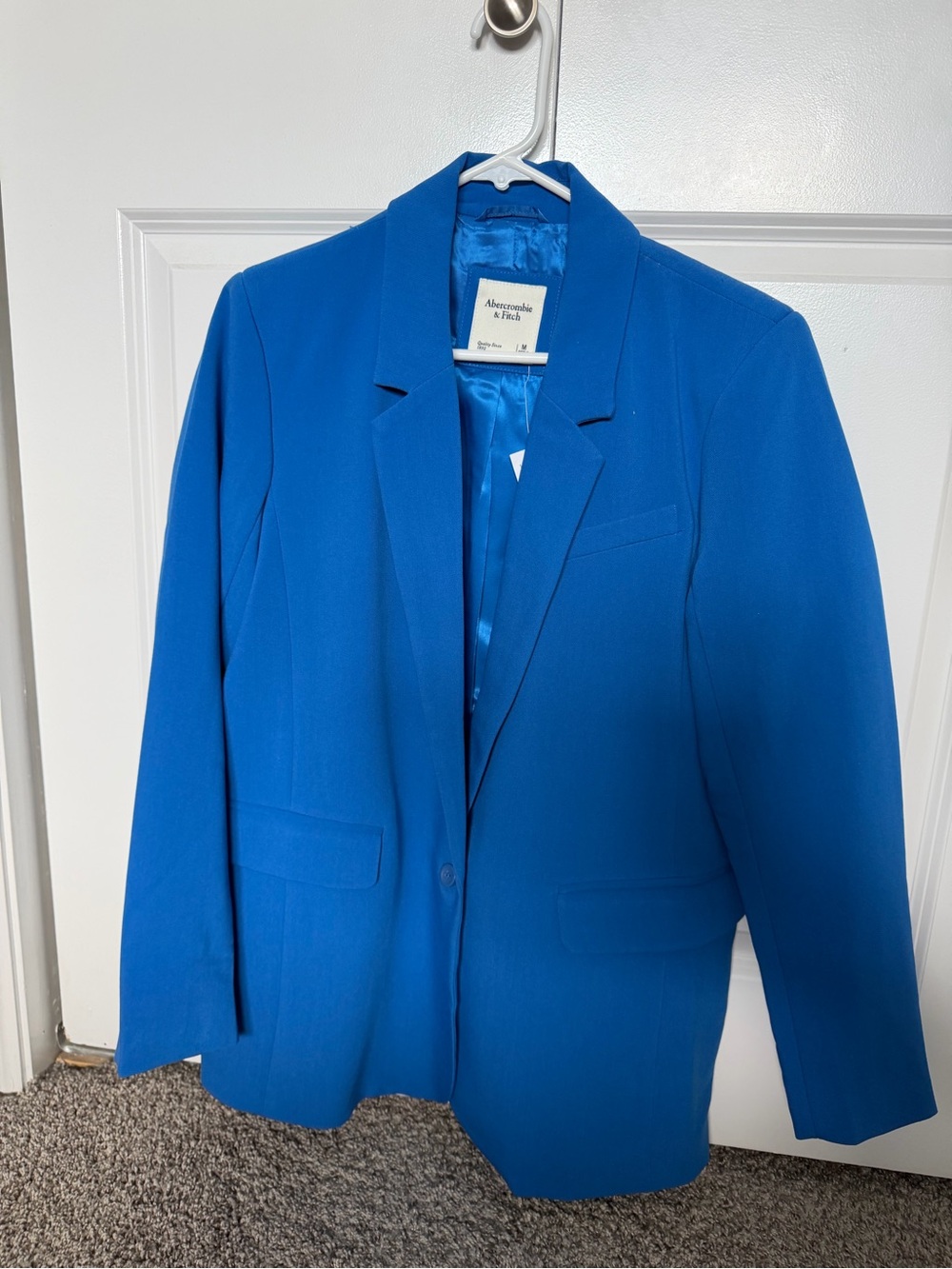 Abercrombie & Fitch Women’s Electric Blue Single-Button Blazer